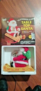 Vintage Santa's Best Cliffhanger Claus Table Top Santa Moves Stops Rings Bell - Picture 1 of 1