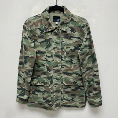 Kut from the Kloth Womens Camouflage Pockets Snap Studded Military Jacket S - Image 1 of 4