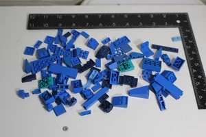 LEGO 93 PIECES BLUE BULK LOT ALL BRICKS PLATES SPECIALTY PIECES INCLUDED - Picture 1 of 6