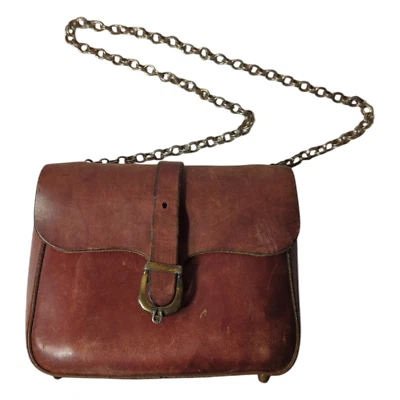 leather handbag / satchel vintage and handmade - Image 1 of 4