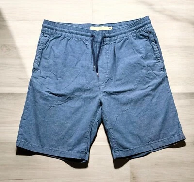 Pantalones Cortos L.O.G.G by H&M Para Hombre Medianos Azul Algodón Cordón Cintura Elástica Pull On Foto 1 de 4