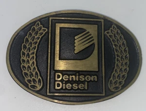 Denison Diesel Solid Brass Vintage Belt Buckle - Picture 1 of 5