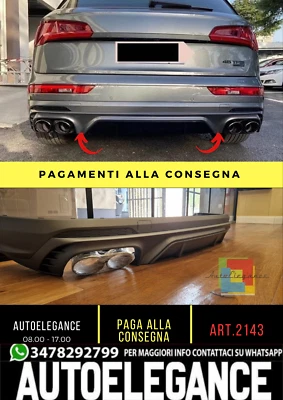 💥2143 DIFFUSORE AUDI Q5 FY SUV SLINE SQ5 18-20 GRIGIO PLATINO+TERMINALI NERI💥 - Imagen 1 de 4
