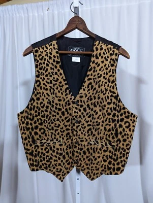 Chaleco Chaleco Vintage Años 80 Café Limonada Hielos Hamburguesas Soda Leopardo Los Ángeles Foto 1 de 4