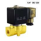 1/4inch DC12V Brass 0-150PSI Pressure Low Power Electric Solenoid Process Valve