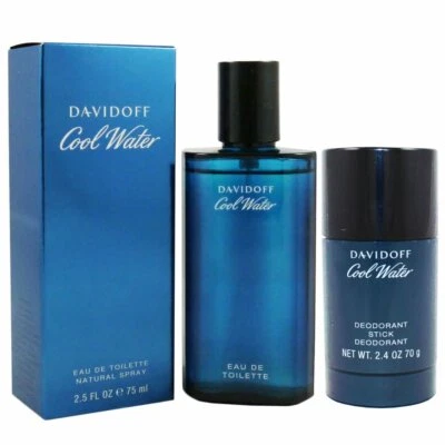 Davidoff Cool Water Man - Men 75 ml Eau de Toilette EDT & 75 ml Deostick Set - Bild 1 von 2