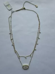 Kendra Scott 14k Gold Plated Pearl 19in Multi Layered Pendant Necklace  - Picture 1 of 3