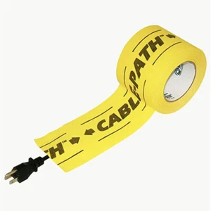 Pro Gaff Cable Path Tape 4" x 30 yd Yellow with Text - Picture 1 of 1