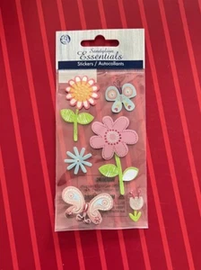 GIRL BUTTERFLIES & FLOWER DIMENSIONAL STICKERS BY SANDYLION - RARE & RETIRED - Picture 1 of 1