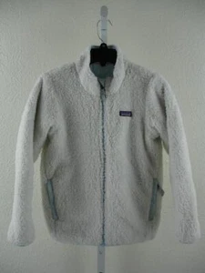 Kid's Boy's Girl's M 10 Patagonia Reversible Dream Song Fleece Jacket White Blue - Picture 1 of 24