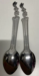 2 Bugs Bunny Stainless Steel Spoons - Picture 1 of 2