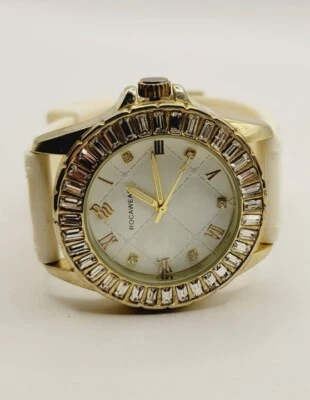 Women's Rocawear Watch Crystal Accent Gel Band New battery Round Face - Image 1 of 4