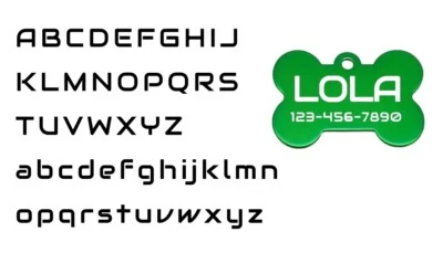 CUSTOM ENGRAVED PERSONALIZED PET TAG ID DOG CAT NAME TAGS ALUMINIUM BONE CHARM - Image 1 of 3