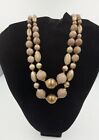 Vintage Hong Kong Double Strand Plastic Gold Sugar Beads Mcm 50s Necklace 