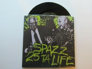SPAZZ / 25 TA LIFE split 7" RARE COVER powerviolence BLACK VINYL rare UNPLAYED - Picture 1 of 1