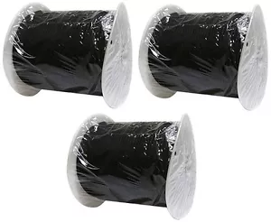 (3) Rollen 5/32 Zoll x 400 Fuß Paracord schwarz Militärqualität 550 Seil Schnur - Bild 1 von 4
