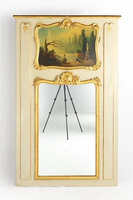 Victorian Mirror with Oil Painted Canvas Inset - Image 1 of 4