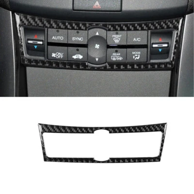 Cubierta de control de clima interior de fibra de carbono para Acura TSX 2009-14 Foto 1 de 4