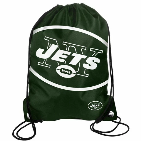 New York Jets NFL Big Logo DrawString Backpack Backsack Bag Cover