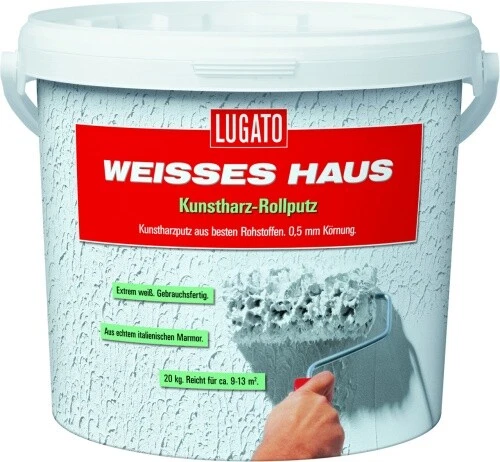 LUGATO Weisses Haus Kunstharz-Rollputz 8kg
