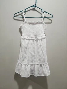 Girl's Art Class White Sun Dress With Adjustable Straps, Lined- Size 6/6X - Picture 1 of 6
