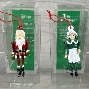 VTG Dept 56 Tiny Trimmings / Fraja Pewter Hand Painted Mini Christmas Ornaments - Picture 1 of 21
