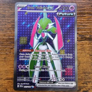 Pokemon TCG - SV Paradox Rift - Iron Valiant EX 225/182 NM/M - Picture 1 of 2