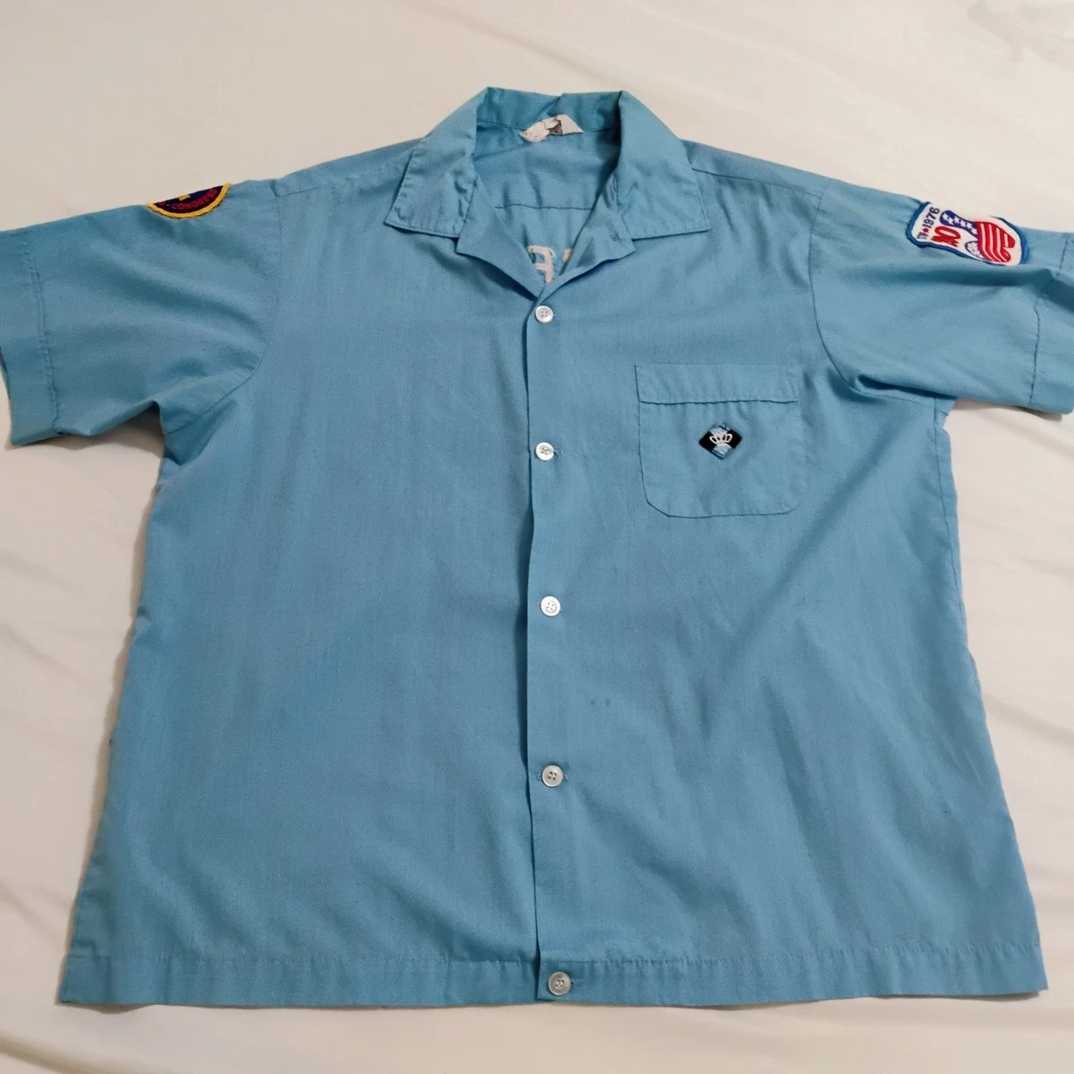 40~50s Natnast rayon bowling shirt Nat Nast Bowling Vintage Casual