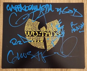 Wu-Tang Clan Signed 8x10 Photo RZA Method Man (7 Autographs) Hip Hop LEGENDS RAD - Picture 1 of 1