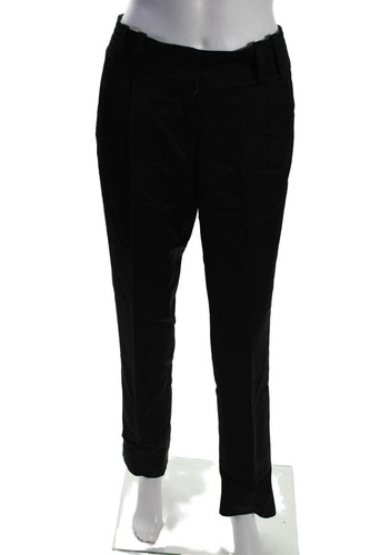 Tory Burch pantaloni eleganti donna neri misto lana vita alta plissettati taglia 4
