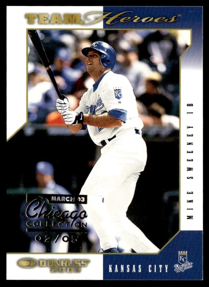 2003 Donruss Team Heroes Chicago Collection Mike Sweeney 2/5 #233 - Image 1 of 2