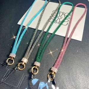 Bling Bling Diamond Crystal Anti-lost Rope Hanging Cord Phone Accessories - Photo 1 sur 14