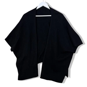 Lisa Yang Cashmere Shawl Wrap Cardigan Black One Size - Picture 1 of 6