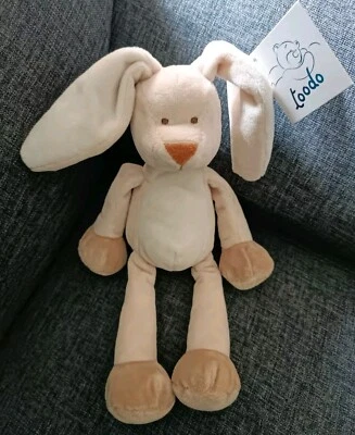 2052🌟23cm Doudou Peluche Lapin Rabbit Toodo Beige Marron - Photo 1/4