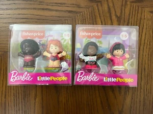 Fisher Price Little People Barbie Schwimmen & Schlafen PJs Figuren 2 Packungen Neu - Bild 1 von 4