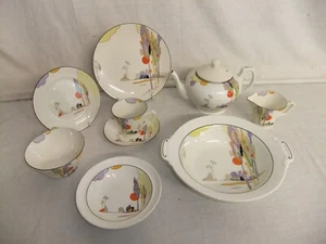 c4 Tams Ware Pottery - Bosque - Vajilla pintada a mano vintage Art Deco - 8F3A - Imagen 1 de 20