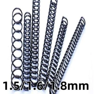 Molla Dia Filo Acciaio Molle Compressione Lunghezza 110 - 150mm Nero 1,5/1,6/1,8mm - Foto 1 di 9