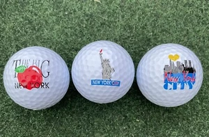 New York City Logo Display Golf Balls 3 Versions Big Apple - Picture 1 of 5