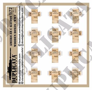 Diorama/Model Accessory - 1/72 American C Ration Wooden Boxes - WW2 - Picture 1 of 3