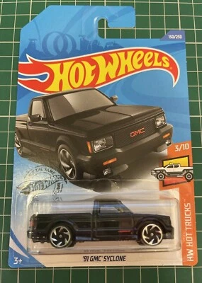 Hot Wheels 1991 GMC Syclone Black HW Hot Trucks Die-cast Model No 150 New - Image 1 of 3