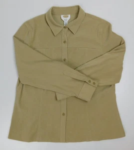 Talbots Stretch Womens Long Sleeve Button Top Jacket Size L - Picture 1 of 11