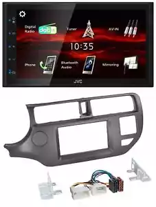 JVC USB Bluetooth MP3 DAB 2DIN Autoradio für Kia Rio UB 11-14 anthrazit - Bild 1 von 7