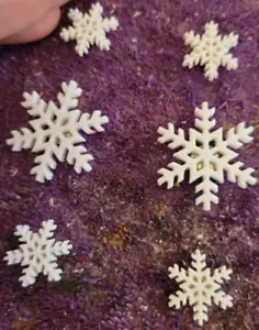 .Christmas Snowflake Winter Refrigerator Fridge Magnets - 6pc Set Mixed - Fun! - Picture 1 of 4