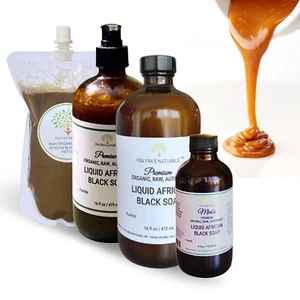 Fra Fra's Naturals | Premium Organic Raw Liquid African Black Soap - Sweet Scent - Picture 1 of 11