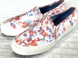 Zapatillas clásicas Keds blancas de lona florales sin cordones de caña baja de espuma de ensueño, talla 7,5 LINDAS - Imagen 1 de 14