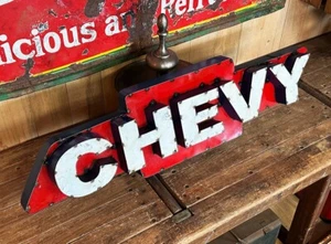 XXL CHEVROLET CHEVY BOWTIE PLACA DE CHAPA PLACA MAN CAVE US DINER USA GARAGE XXL - Imagen 1 de 9