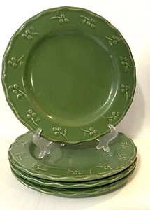 Menge 4 - 8 Zoll Urlaub Salatteller Bella Green von Signature geprägte Stechpalme - Bild 1 von 15