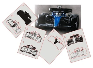 AS-369 Formula 1 step by step stencil template acryl airbrush spray wall paint - Picture 1 of 4