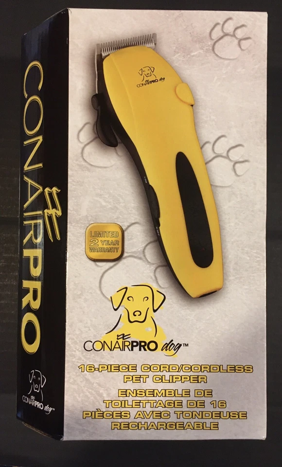 ConairPRO Dog Cord/Cordless Rechargeable 16-Piece Clipper Kit