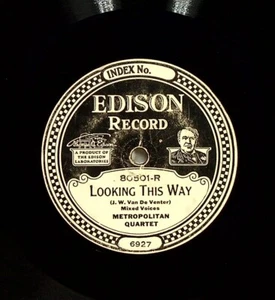 Edison Diamond Disc #80501 Metropolitan Quartet Looking This Way Some Sweet Day - Picture 1 of 4